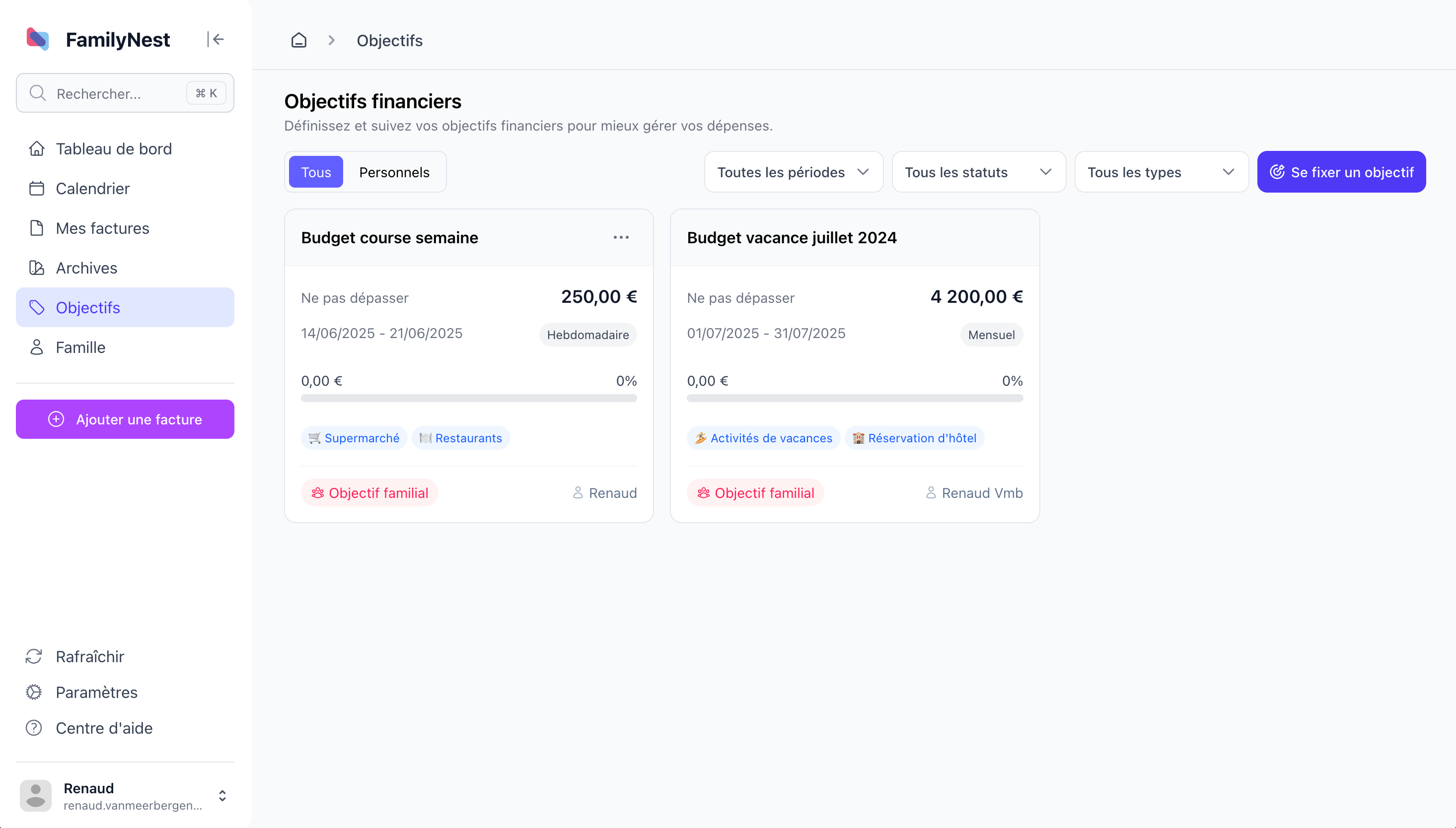 Aperçu du tutoriel : Définir un objectif d'épargne